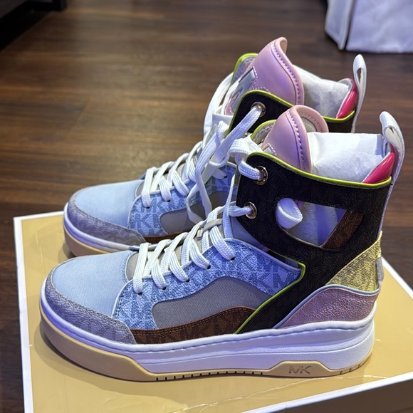 Michael Kors NWT Matson Color block logo High-Top Sneakers - Picture 5 of 8
